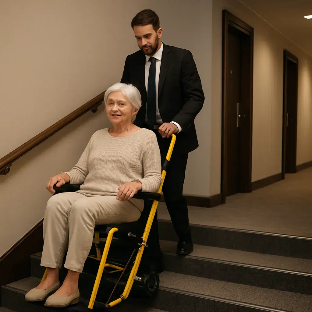 Krzesła ewakuacyjne w hotelach – jak poprawiają bezpieczeństwo gości?